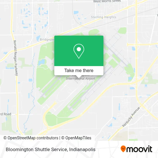 Bloomington Shuttle Service map