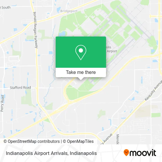 Indianapolis Airport Arrivals map
