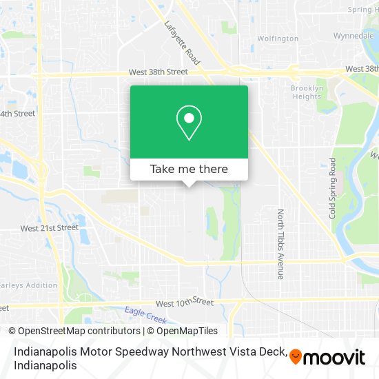 Indianapolis Motor Speedway Northwest Vista Deck map