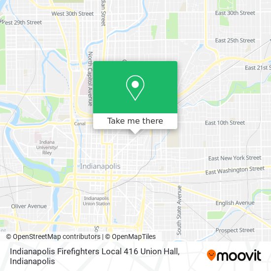Indianapolis Firefighters Local 416 Union Hall map