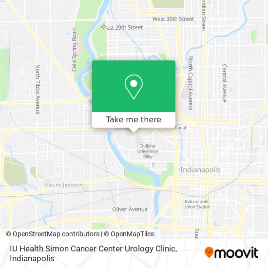 Mapa de IU Health Simon Cancer Center Urology Clinic
