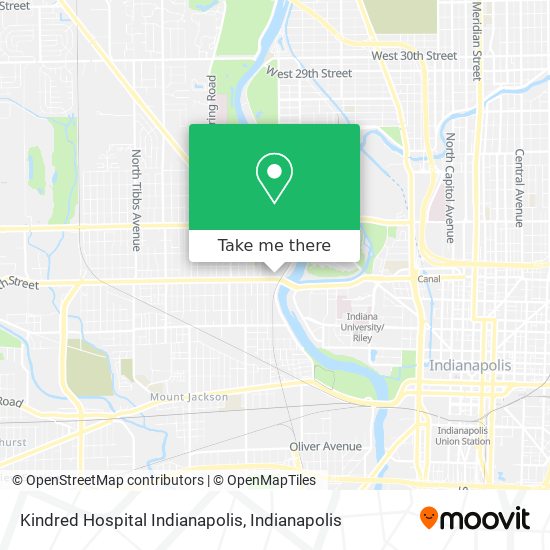 Mapa de Kindred Hospital Indianapolis