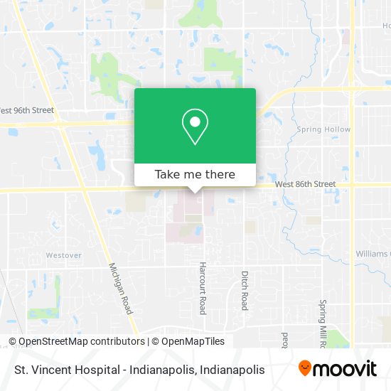St. Vincent Hospital - Indianapolis map