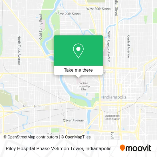 Riley Hospital Phase V-Simon Tower map