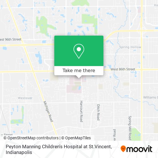 Mapa de Peyton Manning Children's Hospital at St.Vincent