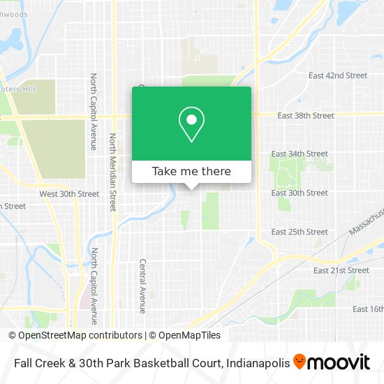 Mapa de Fall Creek & 30th Park Basketball Court