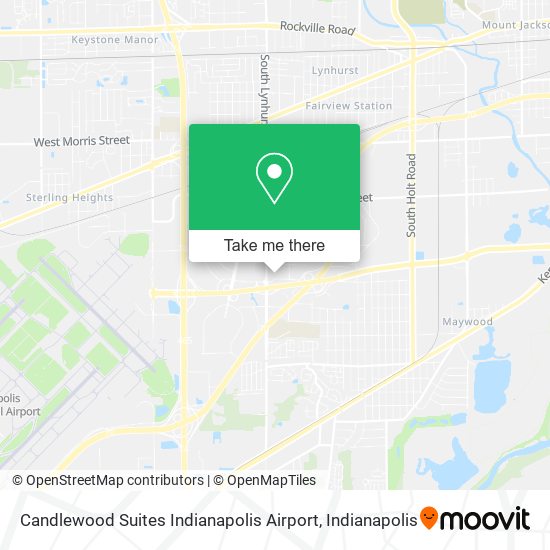 Candlewood Suites Indianapolis Airport map