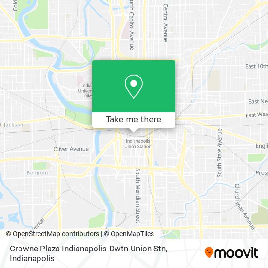 Crowne Plaza Indianapolis-Dwtn-Union Stn map