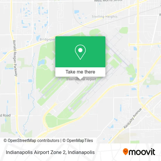 Mapa de Indianapolis Airport Zone 2