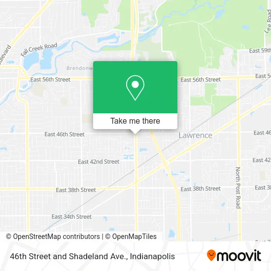 46th Street and Shadeland Ave. map