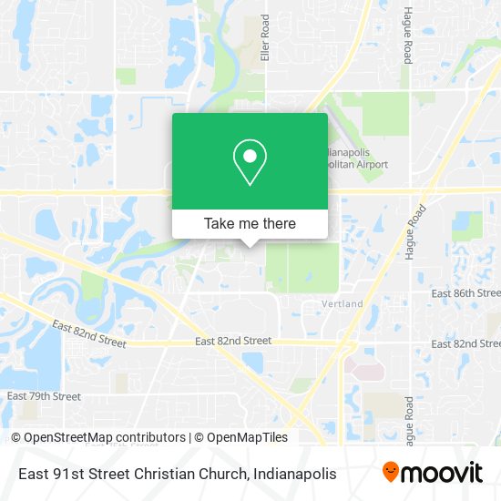 Mapa de East 91st Street Christian Church