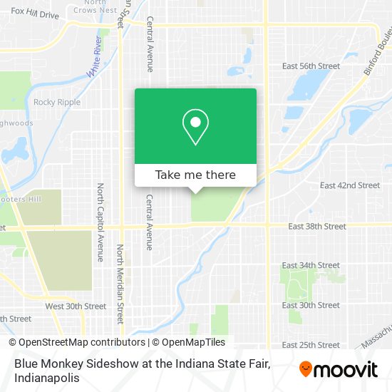 Blue Monkey Sideshow at the Indiana State Fair map