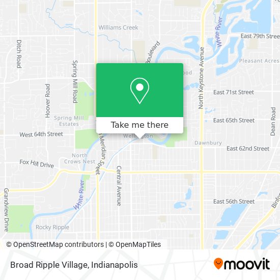 Mapa de Broad Ripple Village