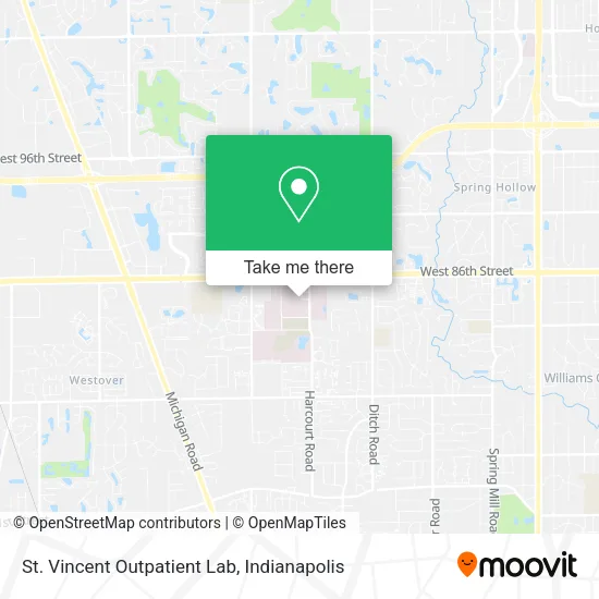 St. Vincent Outpatient Lab map