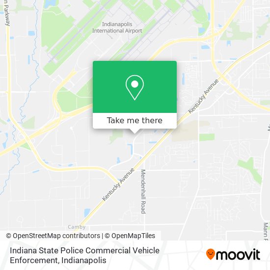 Indiana State Police Commercial Vehicle Enforcement map