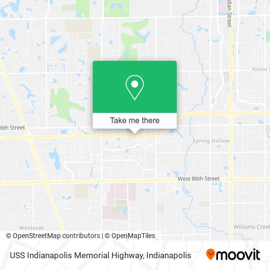 USS Indianapolis Memorial Highway map