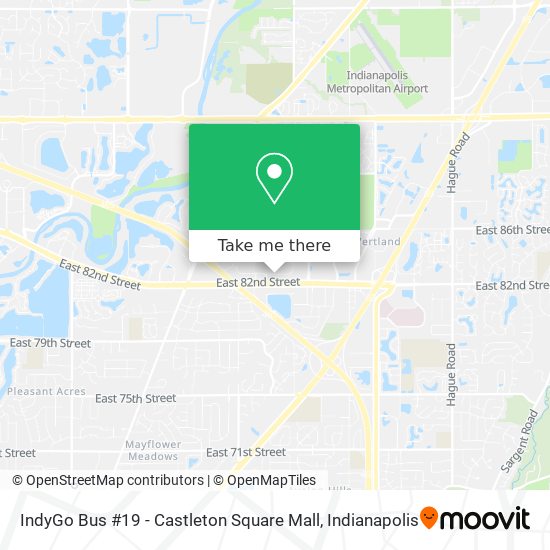 IndyGo Bus #19 - Castleton Square Mall map