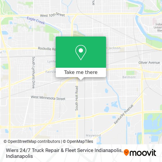 Mapa de Wiers 24 / 7 Truck Repair & Fleet Service Indianapolis