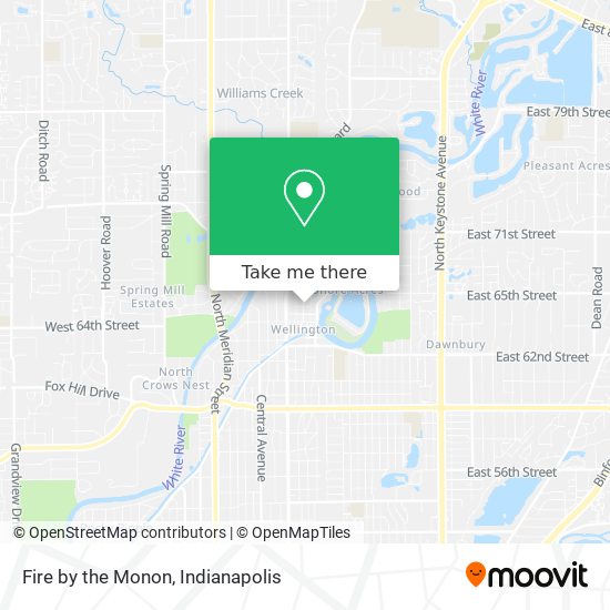 Fire by the Monon map