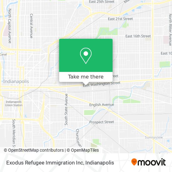 Mapa de Exodus Refugee Immigration Inc