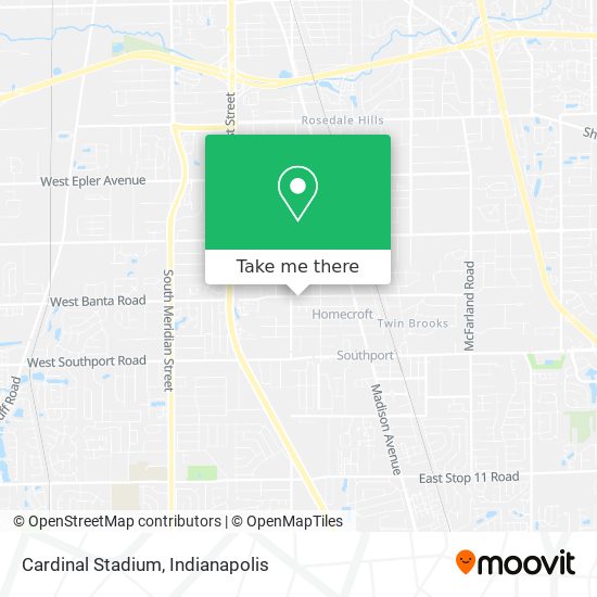 Mapa de Cardinal Stadium