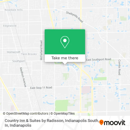Country Inn & Suites by Radisson, Indianapolis South, In map