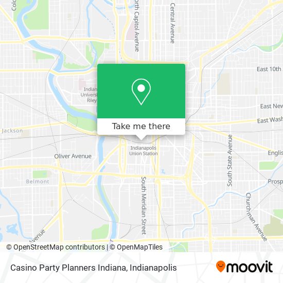 Casino Party Planners Indiana map