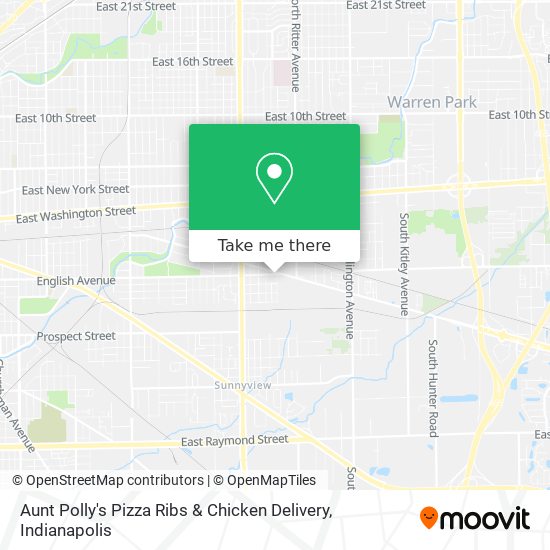 Mapa de Aunt Polly's Pizza Ribs & Chicken Delivery