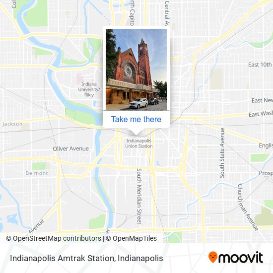 Mapa de Indianapolis Amtrak Station