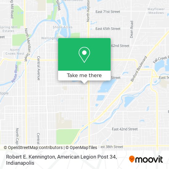 Robert E. Kennington, American Legion Post 34 map