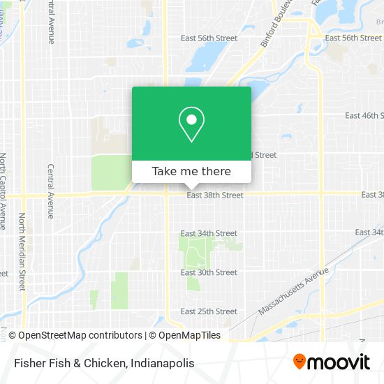 Fisher Fish & Chicken map