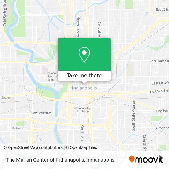 The Marian Center of Indianapolis map