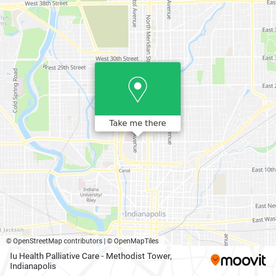 Iu Health Palliative Care - Methodist Tower map