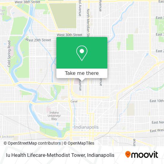 Iu Health Lifecare-Methodist Tower map