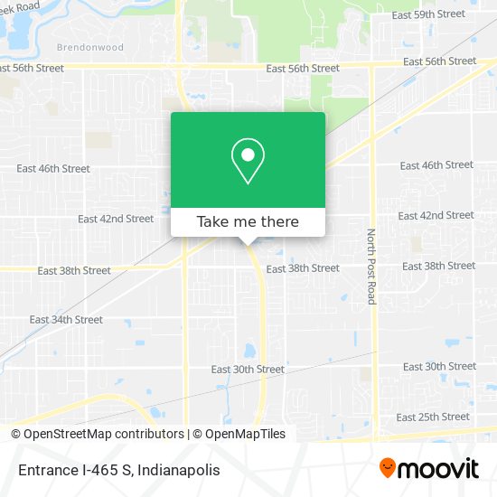 Entrance I-465 S map