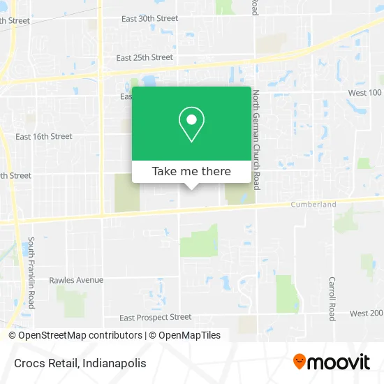 Crocs Retail map