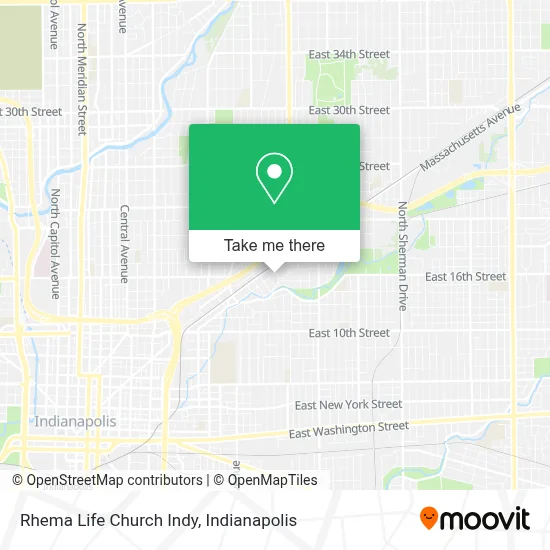 Rhema Life Church Indy map
