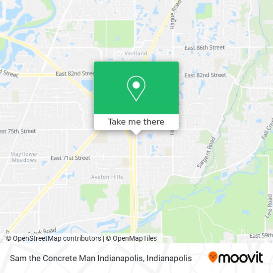Mapa de Sam the Concrete Man Indianapolis