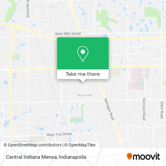 Mapa de Central Indiana Mensa