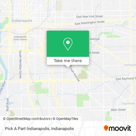 Pick A Part Indianapolis map