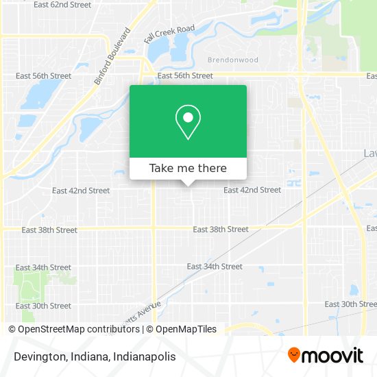 Mapa de Devington, Indiana