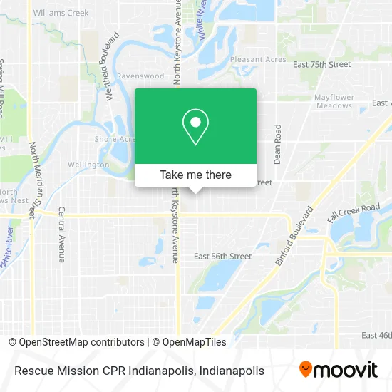 Rescue Mission CPR Indianapolis map