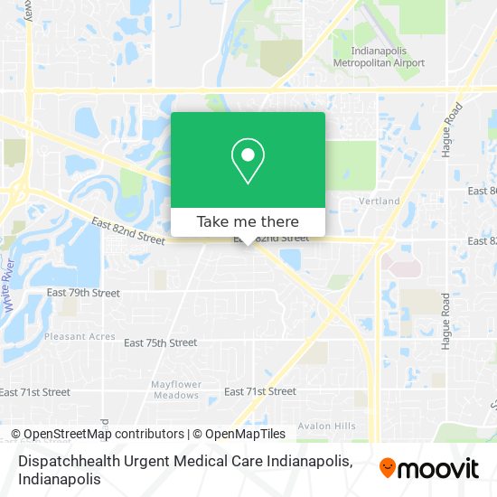 Mapa de Dispatchhealth Urgent Medical Care Indianapolis