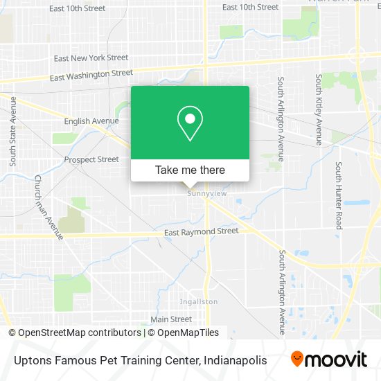 Uptons Famous Pet Training Center map