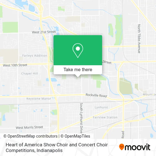 Heart of America Show Choir and Concert Choir Competitions map