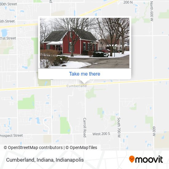 Cumberland, Indiana map