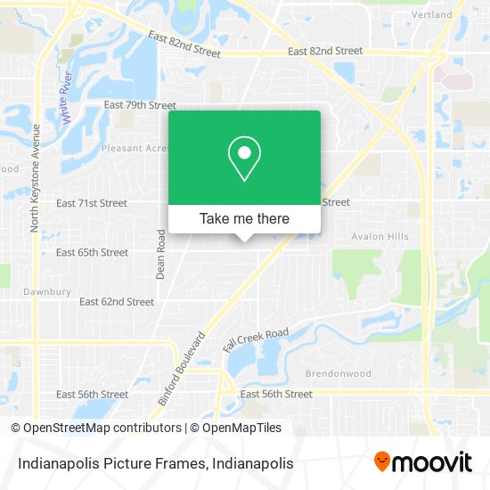 Mapa de Indianapolis Picture Frames