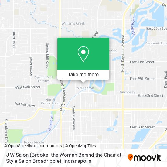 J W Salon (Brooke- the Woman Behind the Chair at Style Salon Broadripple) map