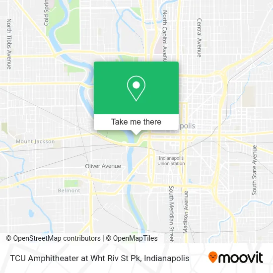 TCU Amphitheater at Wht Riv St Pk map