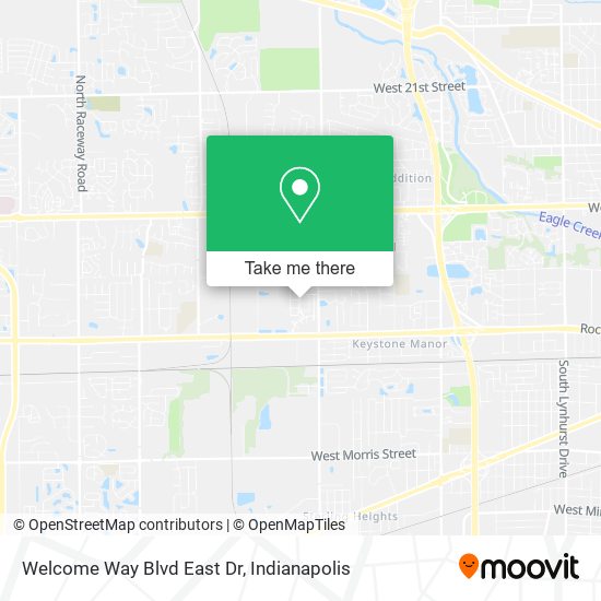 Welcome Way Blvd East Dr map